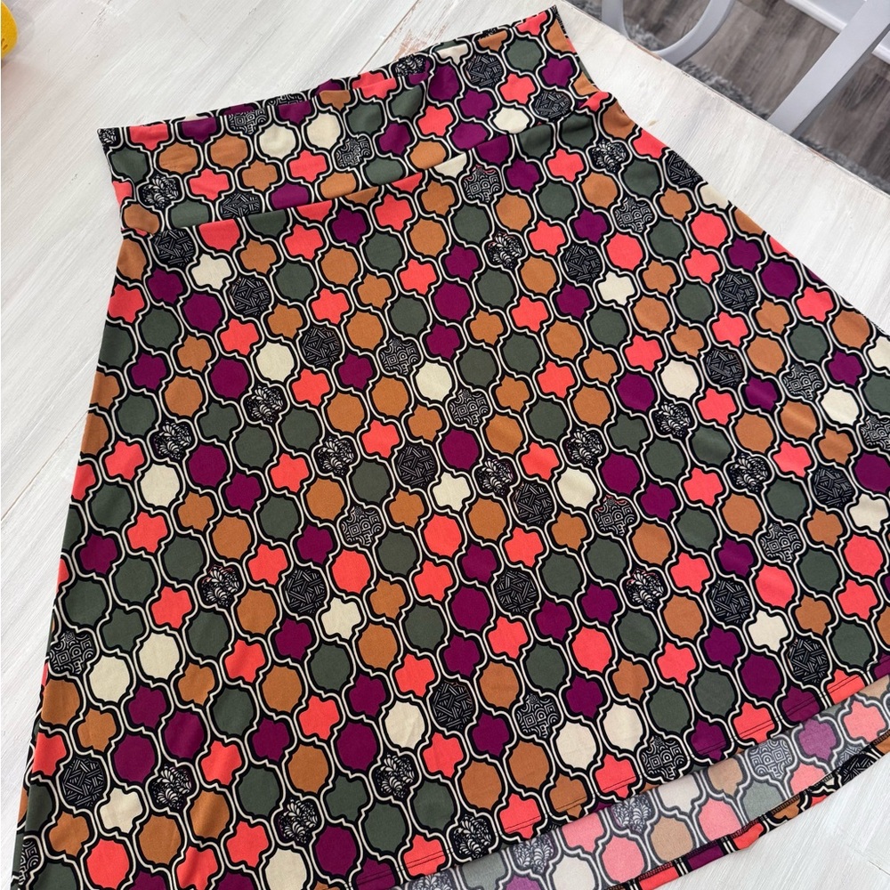 LuLaRoe Azure - Geometric Print A-Line Women's Skirt